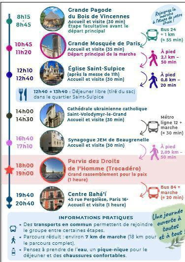 Programme de la Marche 18 Octobre 2026 Paris