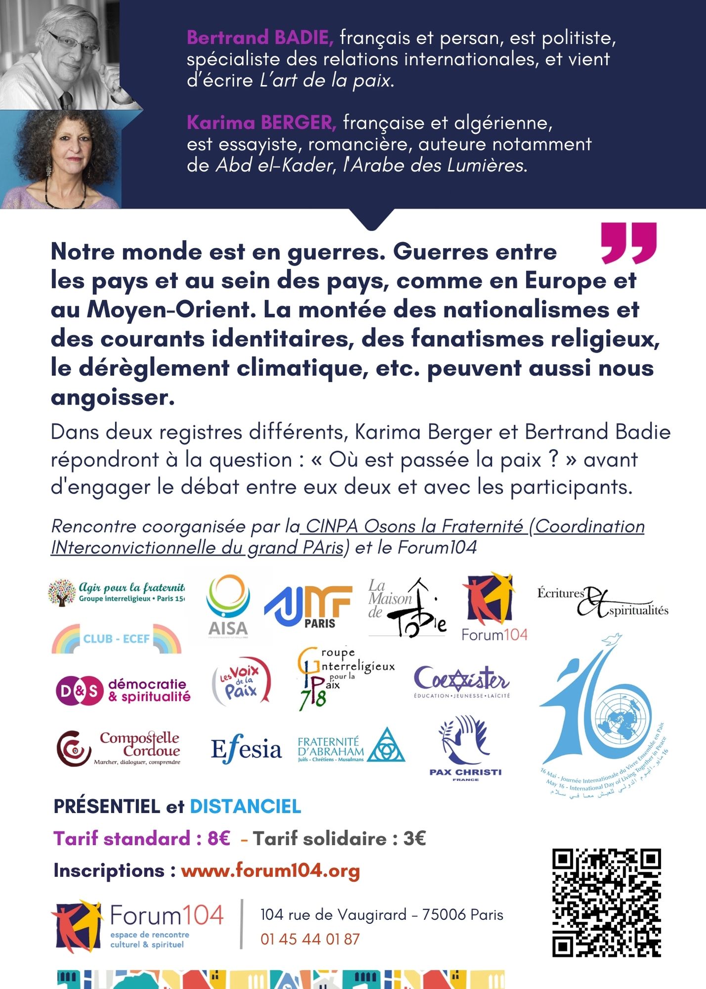 Débat Bertrand BADIE Karima BERGER
