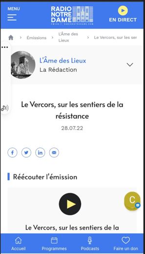 RADIO NOTRE DAME L'âme des lieux