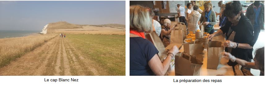Le cap Blanc Nez, et la préparation des repas