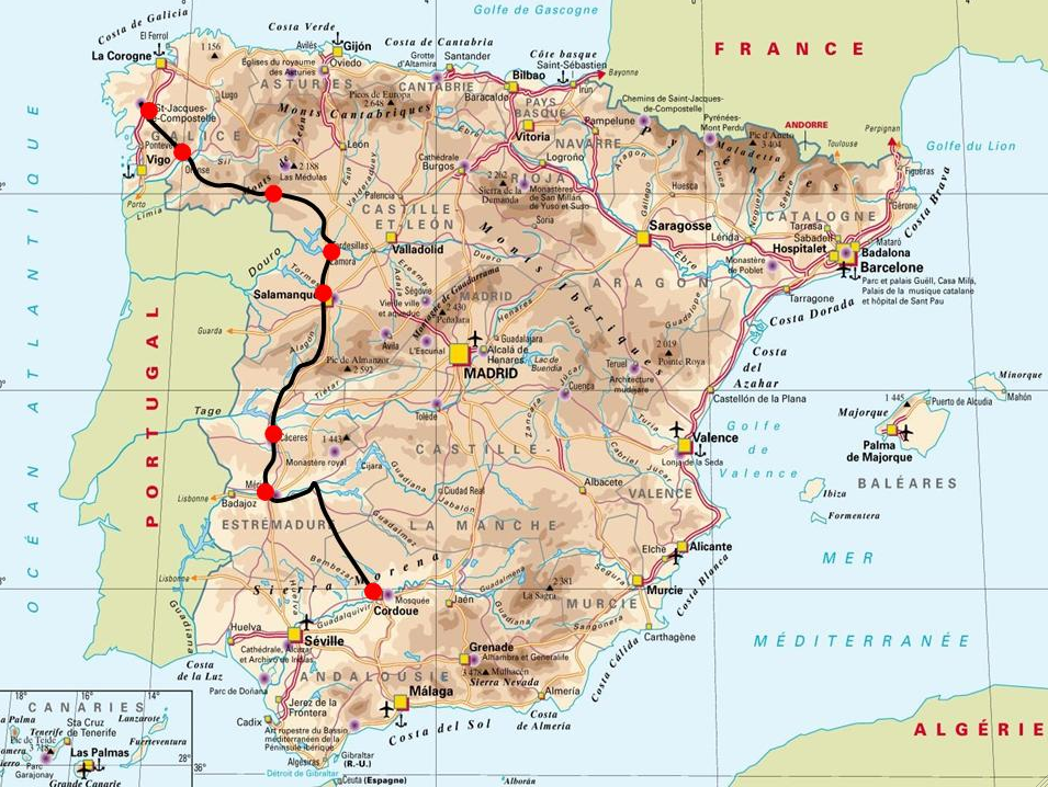 Itinéraire de la marche